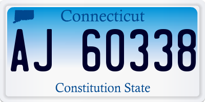 CT license plate AJ60338