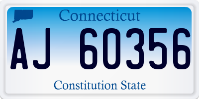 CT license plate AJ60356