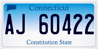 CT license plate AJ60422