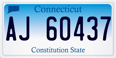CT license plate AJ60437