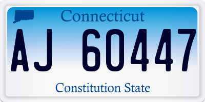 CT license plate AJ60447