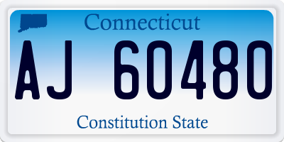 CT license plate AJ60480