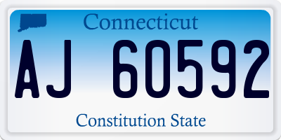 CT license plate AJ60592