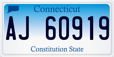 CT license plate AJ60919