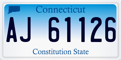 CT license plate AJ61126