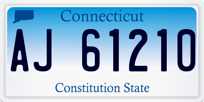 CT license plate AJ61210