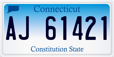 CT license plate AJ61421