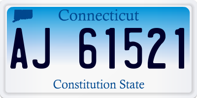 CT license plate AJ61521
