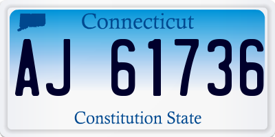 CT license plate AJ61736