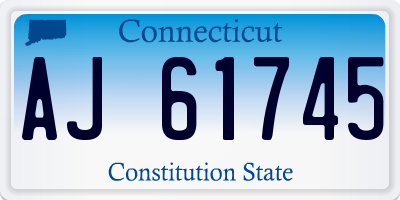 CT license plate AJ61745
