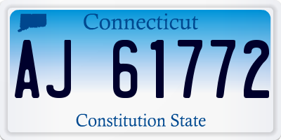 CT license plate AJ61772