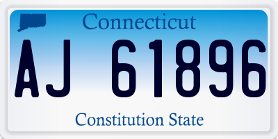 CT license plate AJ61896