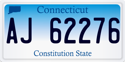 CT license plate AJ62276