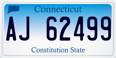 CT license plate AJ62499