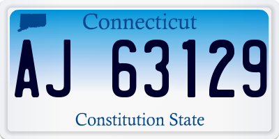 CT license plate AJ63129