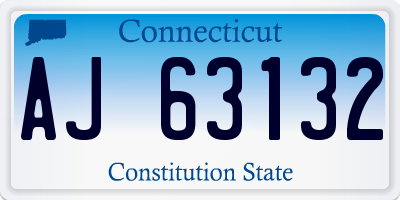 CT license plate AJ63132