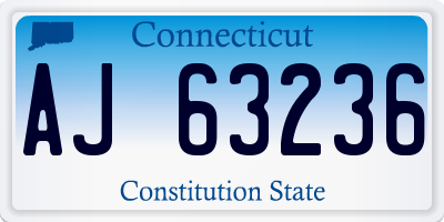 CT license plate AJ63236