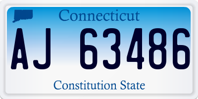 CT license plate AJ63486