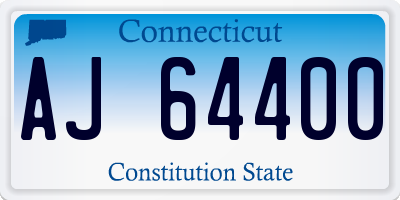 CT license plate AJ64400