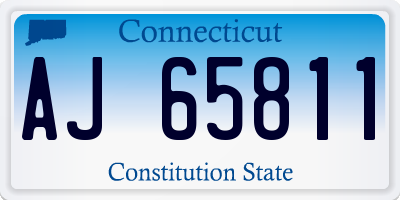 CT license plate AJ65811