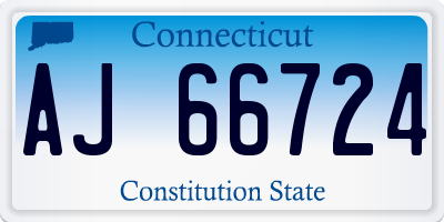 CT license plate AJ66724