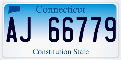 CT license plate AJ66779