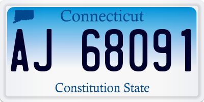 CT license plate AJ68091