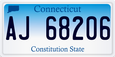 CT license plate AJ68206