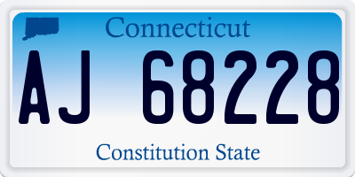 CT license plate AJ68228