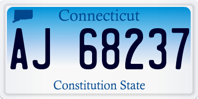 CT license plate AJ68237