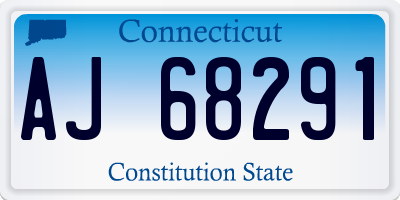 CT license plate AJ68291