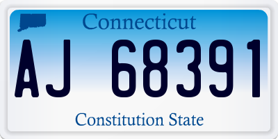 CT license plate AJ68391