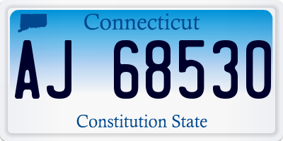 CT license plate AJ68530