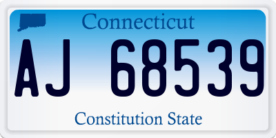 CT license plate AJ68539