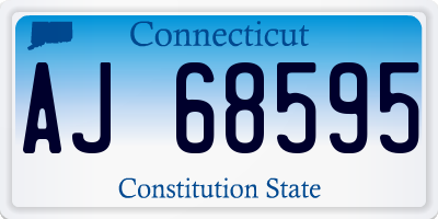 CT license plate AJ68595