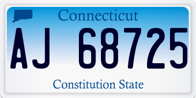 CT license plate AJ68725