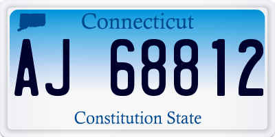 CT license plate AJ68812