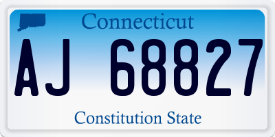 CT license plate AJ68827