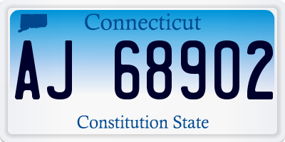 CT license plate AJ68902