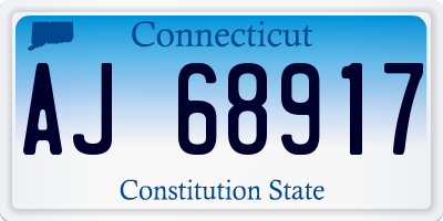 CT license plate AJ68917