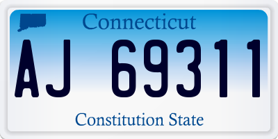 CT license plate AJ69311