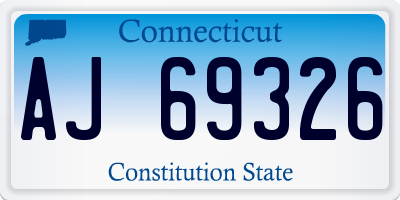 CT license plate AJ69326