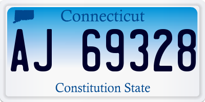 CT license plate AJ69328