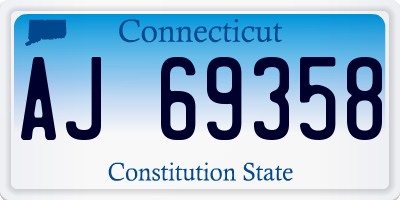 CT license plate AJ69358