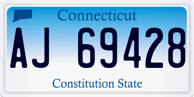 CT license plate AJ69428