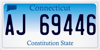 CT license plate AJ69446