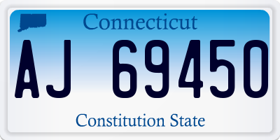 CT license plate AJ69450
