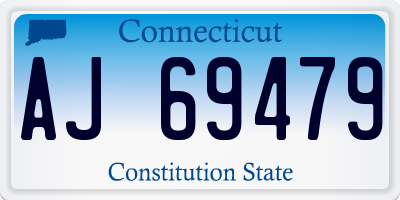 CT license plate AJ69479