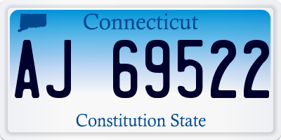 CT license plate AJ69522