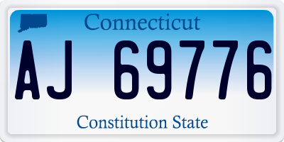 CT license plate AJ69776